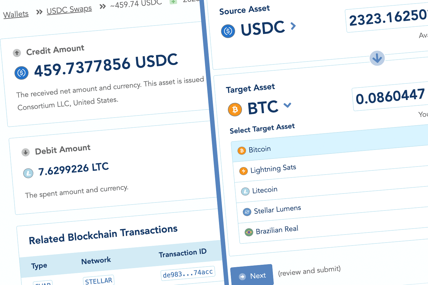 Screenshot: Asset Exchange