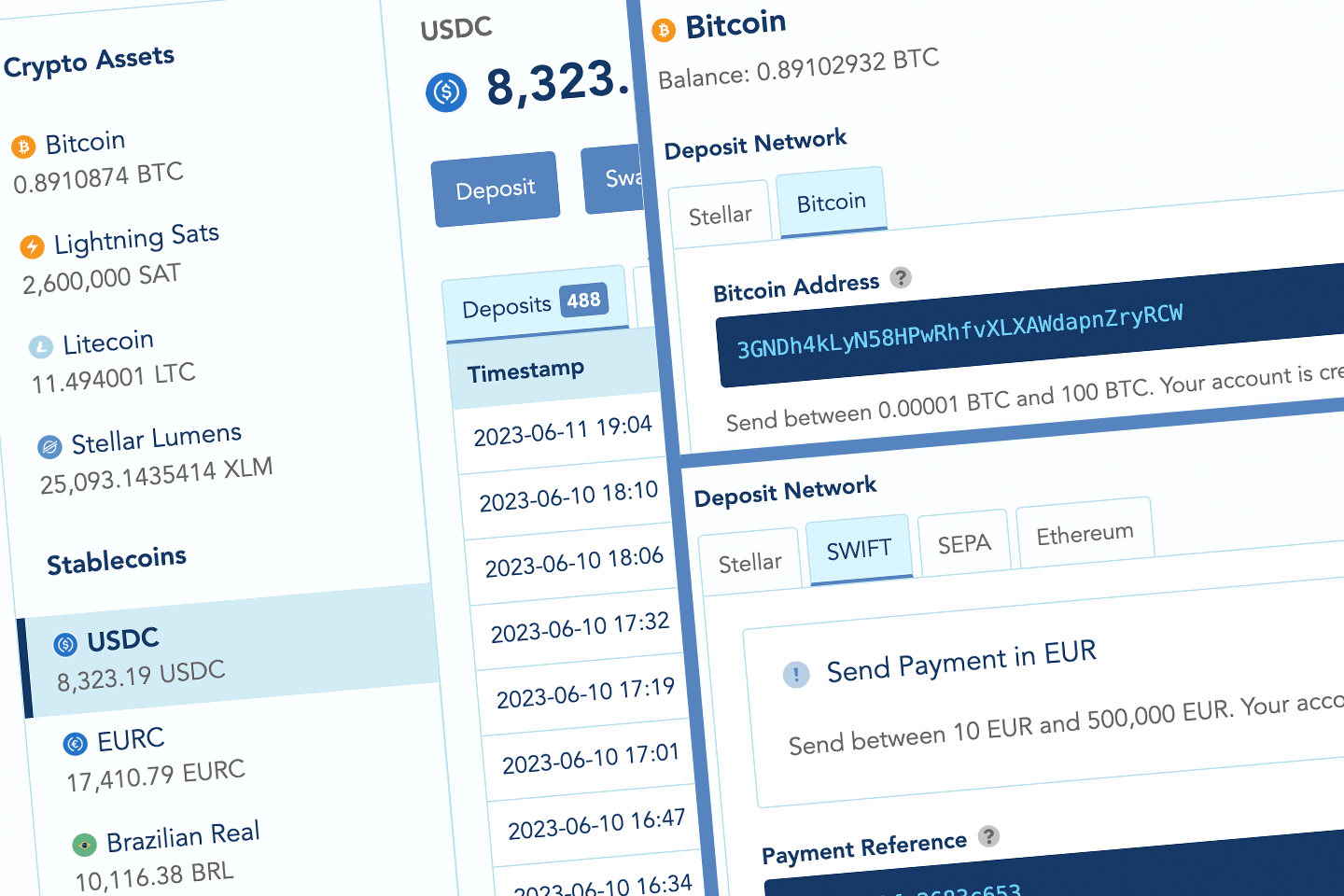 Screenshot: Blockchain Wallets