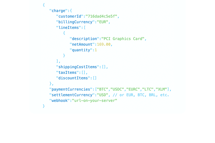 Screenshot: Take full control of the payment process within your own application codebase (optionally).